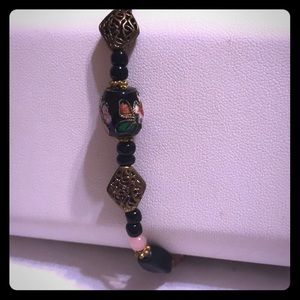 Beautiful Bracelet with one Cloisonné Fancy Bead